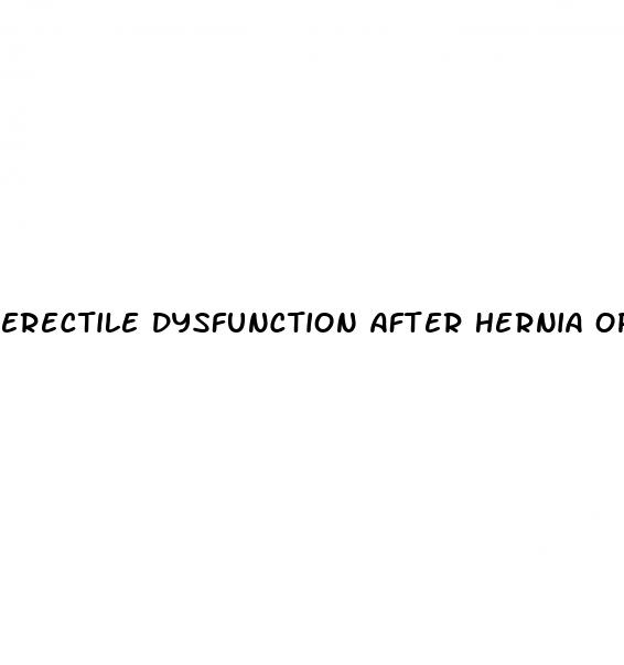 erectile dysfunction after hernia operation