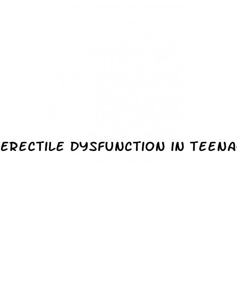 erectile dysfunction in teenager