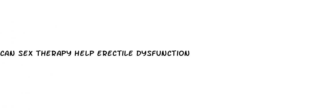 can sex therapy help erectile dysfunction