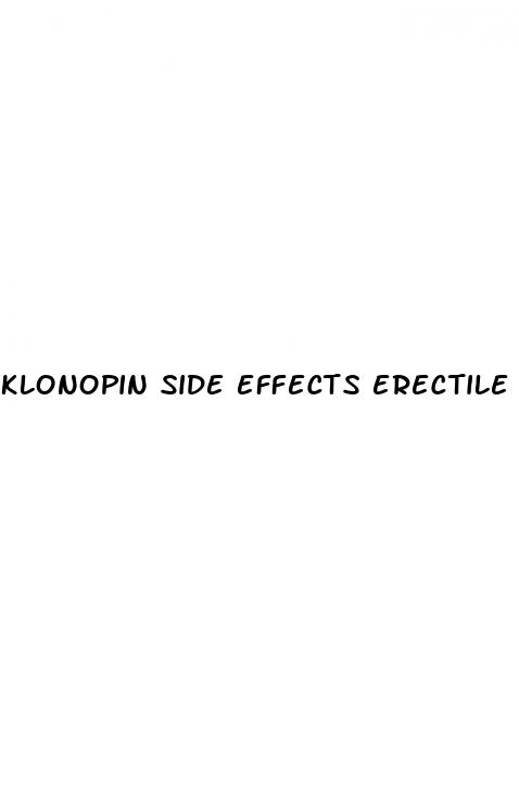 klonopin side effects erectile dysfunction