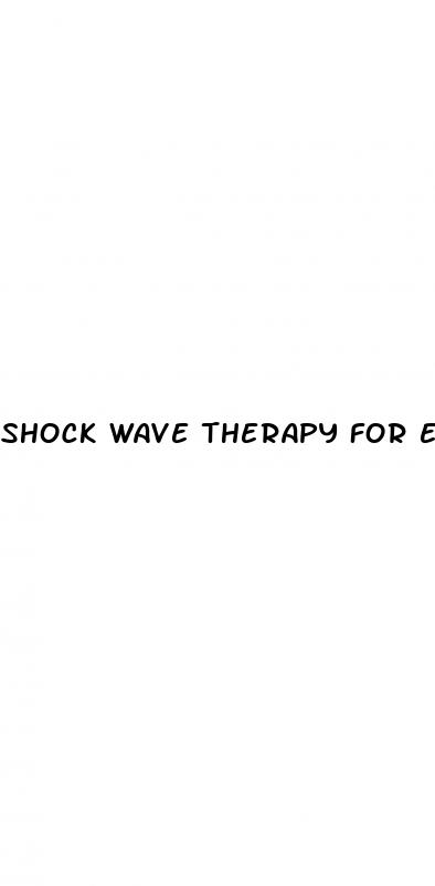 shock wave therapy for erectile dysfunction cost