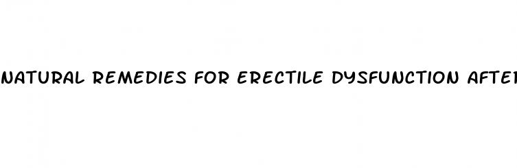 natural remedies for erectile dysfunction after prostate surgery