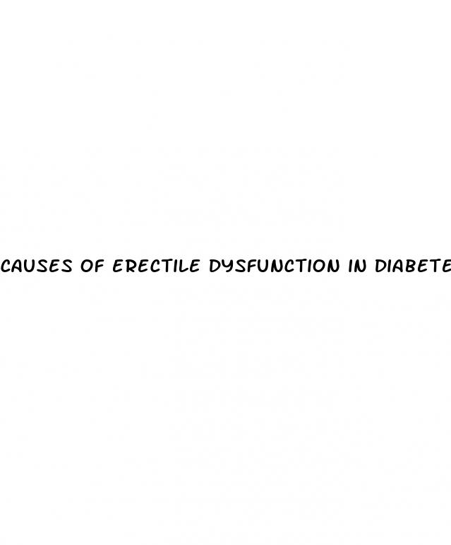 causes of erectile dysfunction in diabetes