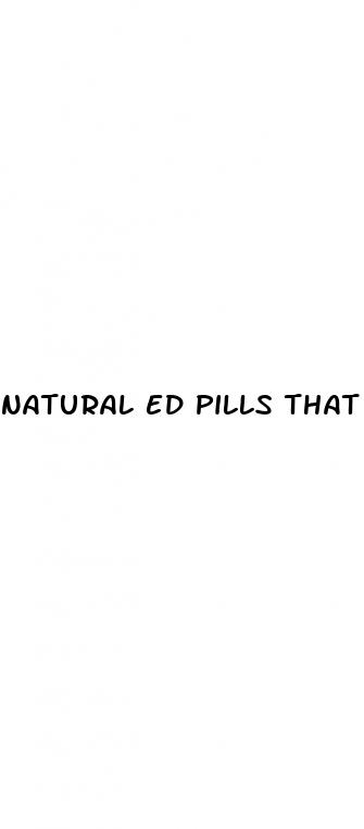 natural ed pills that work