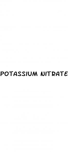 potassium nitrate male enhancement