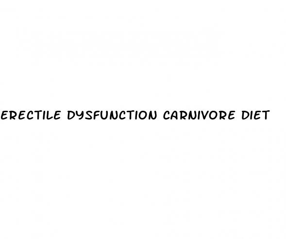 erectile dysfunction carnivore diet