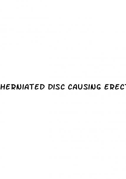 herniated disc causing erectile dysfunction