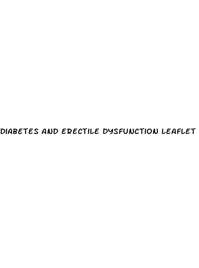 diabetes and erectile dysfunction leaflet