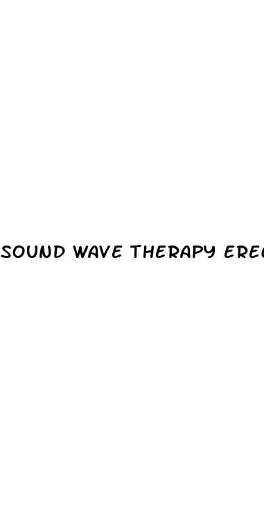 sound wave therapy erectile dysfunction