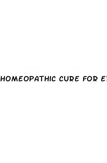 homeopathic cure for erectile dysfunction