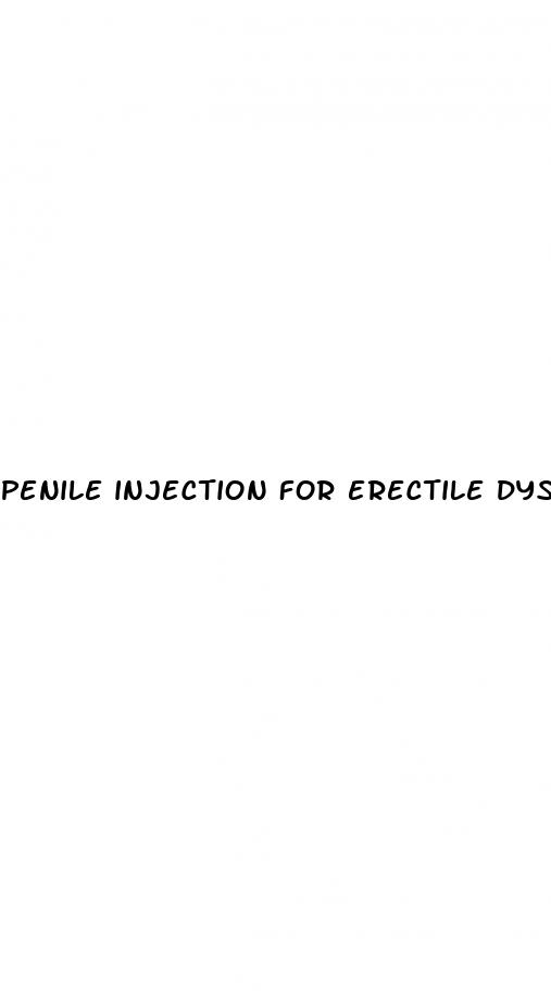 penile injection for erectile dysfunction