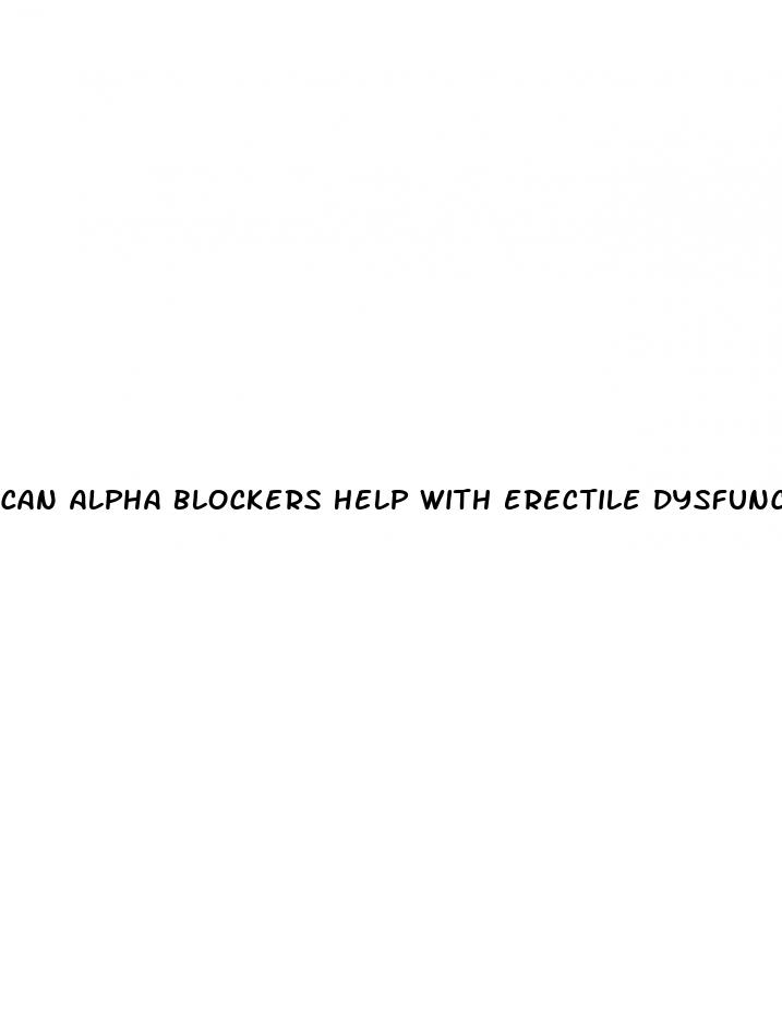 can alpha blockers help with erectile dysfunction