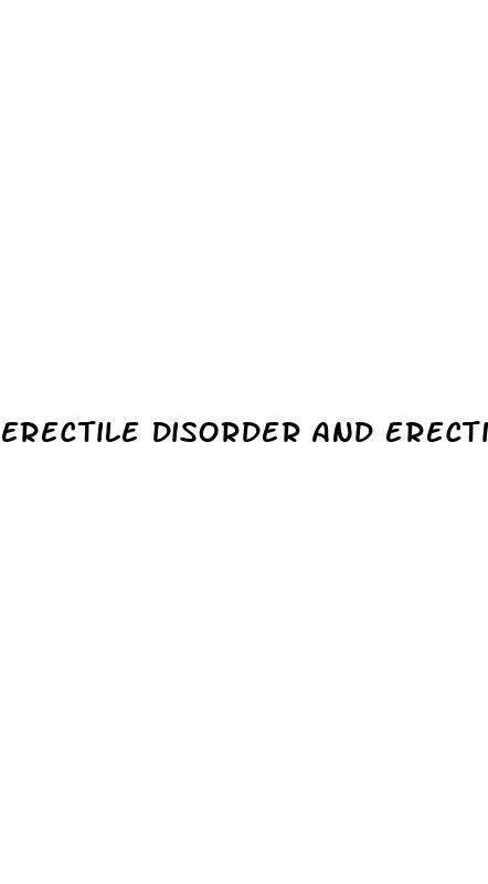 erectile disorder and erectile dysfunction