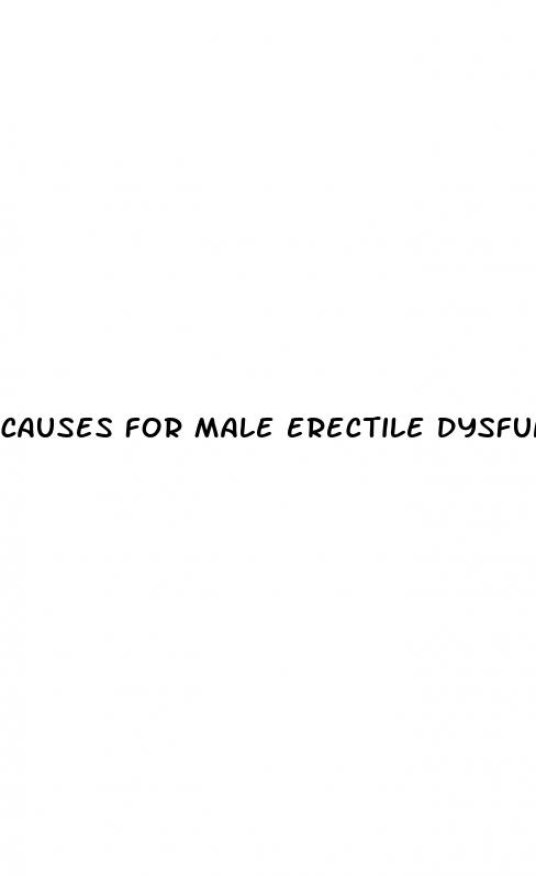 causes for male erectile dysfunction