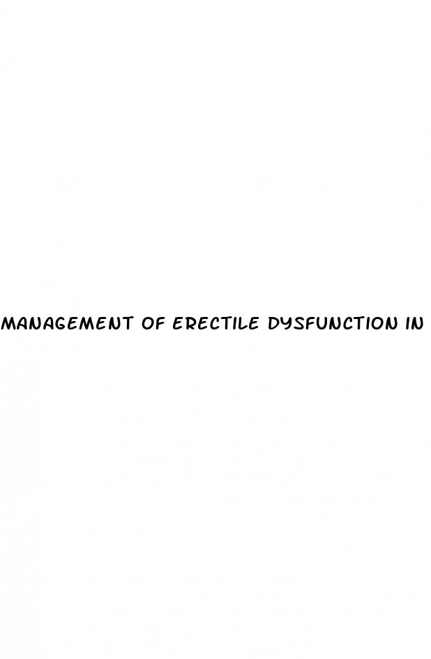 management of erectile dysfunction in diabetes