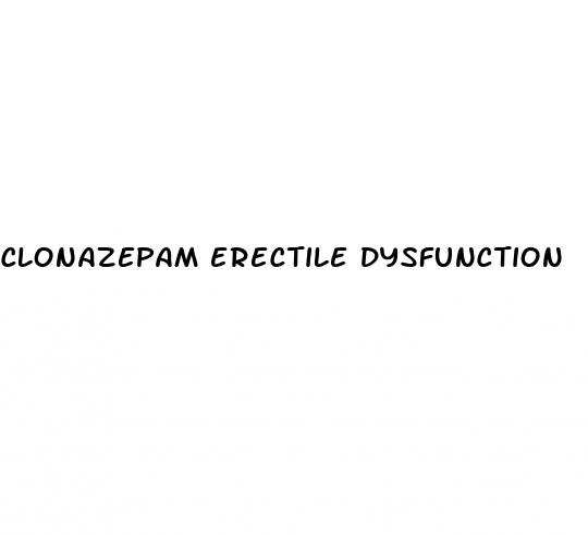 clonazepam erectile dysfunction