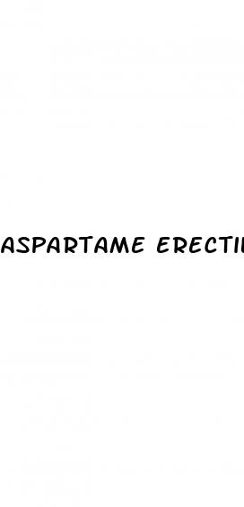 aspartame erectile dysfunction