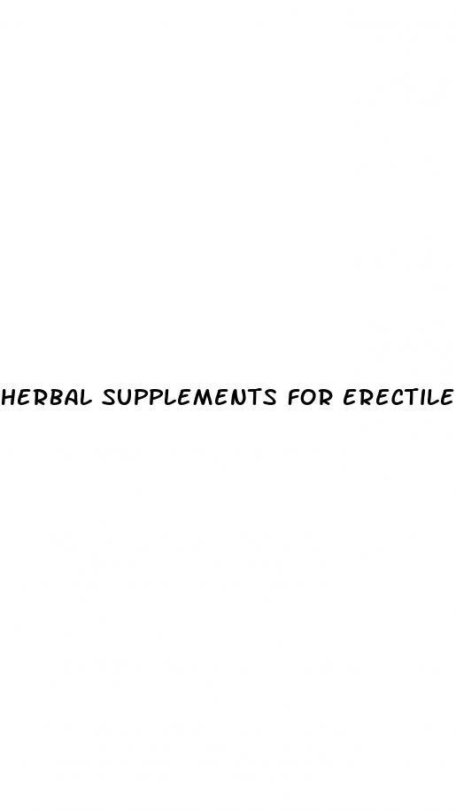 herbal supplements for erectile dysfunction