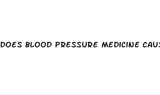 does blood pressure medicine cause erectile dysfunction