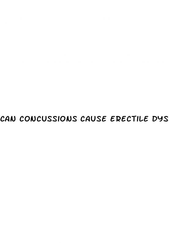 can concussions cause erectile dysfunction