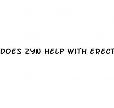 does zyn help with erectile dysfunction