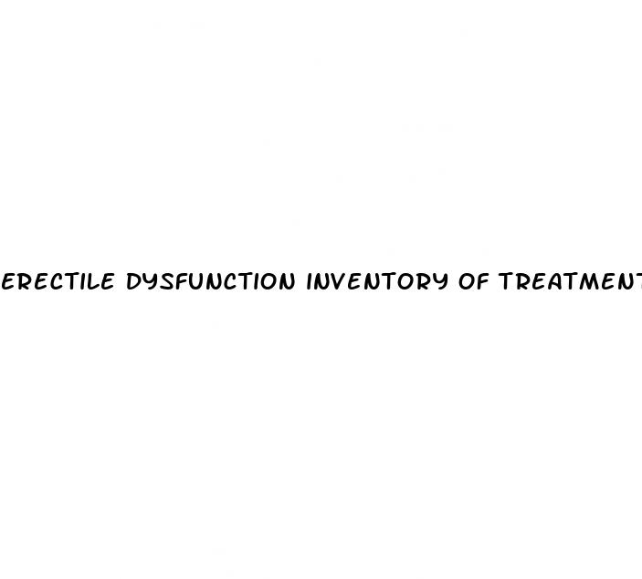 erectile dysfunction inventory of treatment satisfaction