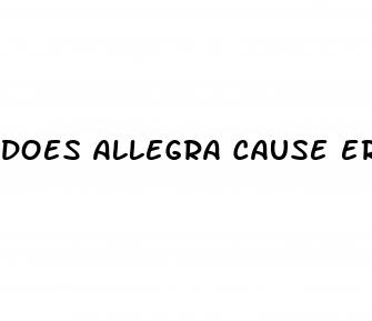 does allegra cause erectile dysfunction