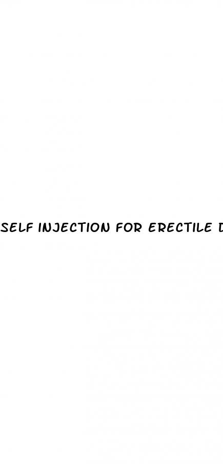 self injection for erectile dysfunction