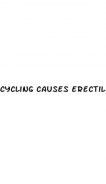 cycling causes erectile dysfunction