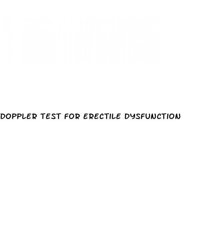 doppler test for erectile dysfunction