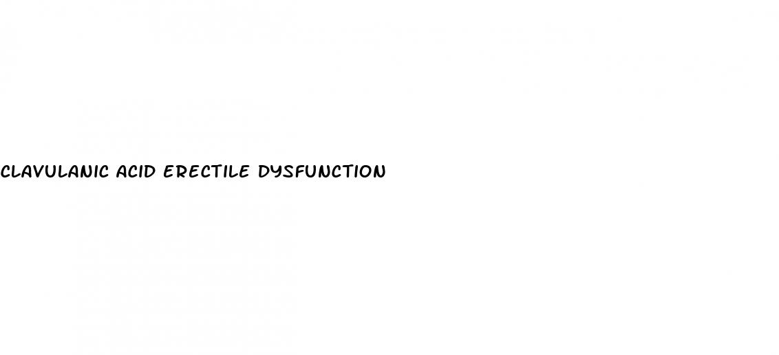 clavulanic acid erectile dysfunction