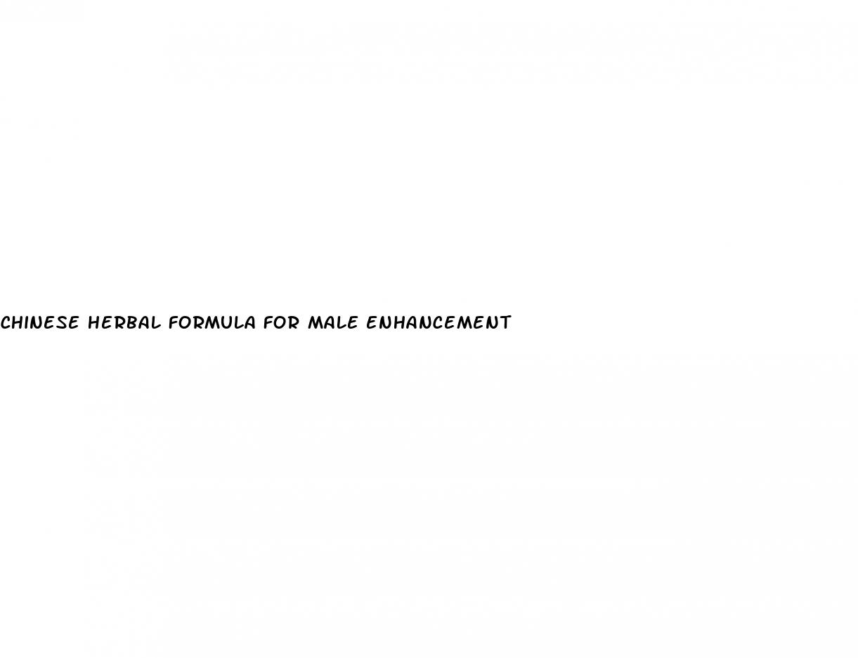 chinese herbal formula for male enhancement