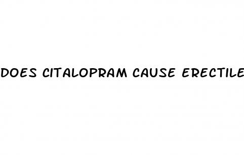 does citalopram cause erectile dysfunction