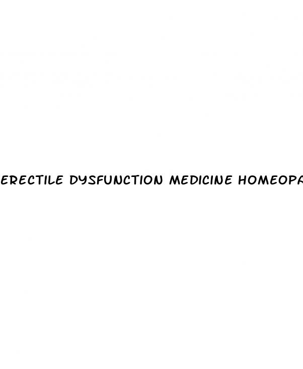 erectile dysfunction medicine homeopathy