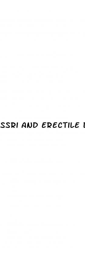 ssri and erectile dysfunction