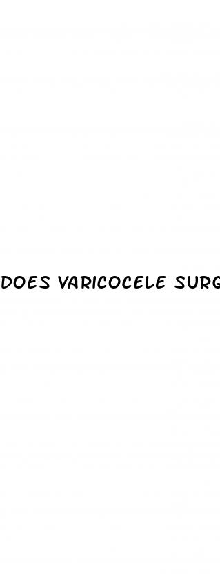 does varicocele surgery improve erectile dysfunction