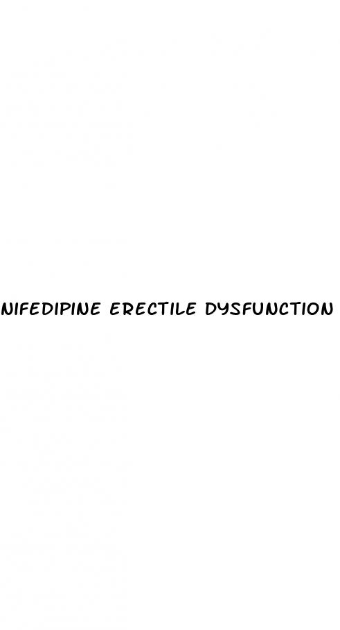 nifedipine erectile dysfunction