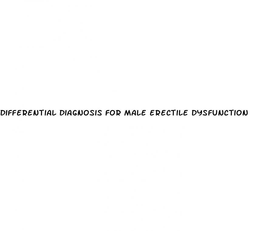 differential diagnosis for male erectile dysfunction