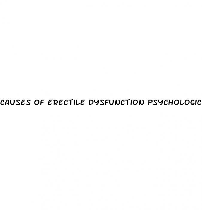 causes of erectile dysfunction psychological