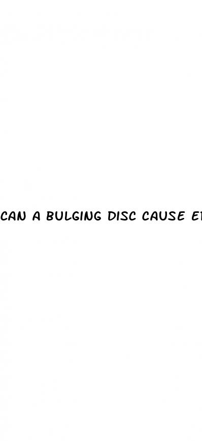 can a bulging disc cause erectile dysfunction