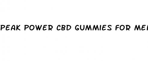 peak power cbd gummies for men