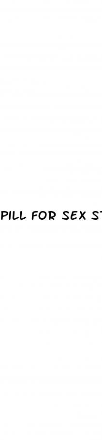 pill for sex stamina