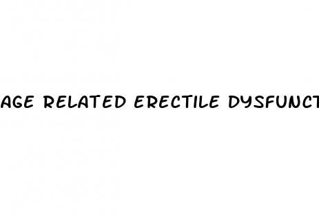 age related erectile dysfunction causes