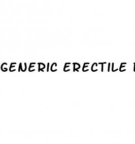 generic erectile dysfunction drugs