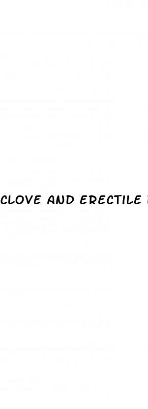 clove and erectile dysfunction