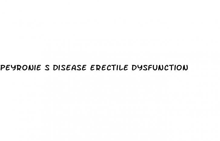 peyronie s disease erectile dysfunction