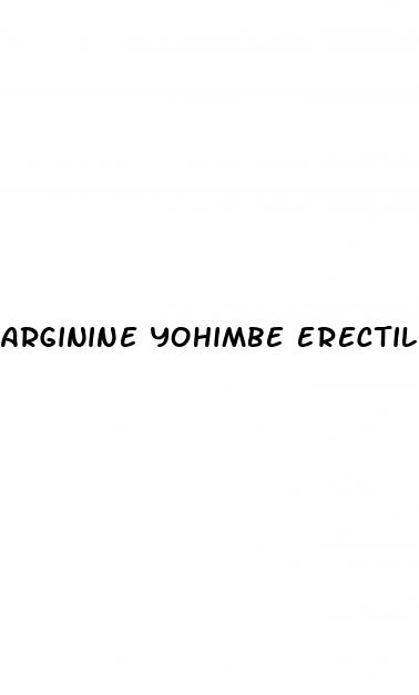 arginine yohimbe erectile dysfunction