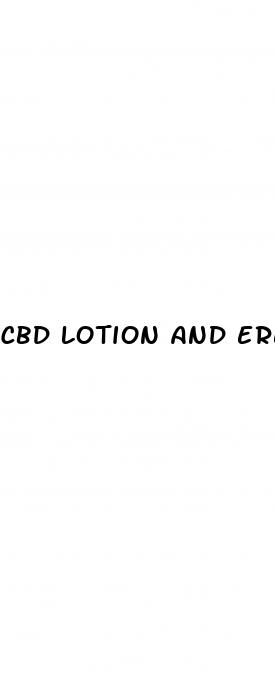 cbd lotion and erectile dysfunction