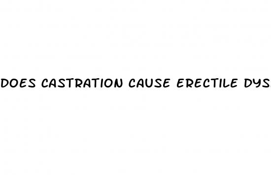 does castration cause erectile dysfunction