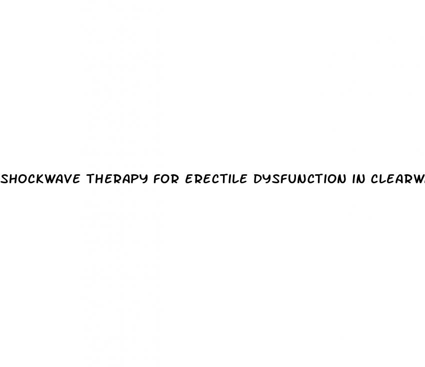 shockwave therapy for erectile dysfunction in clearwater